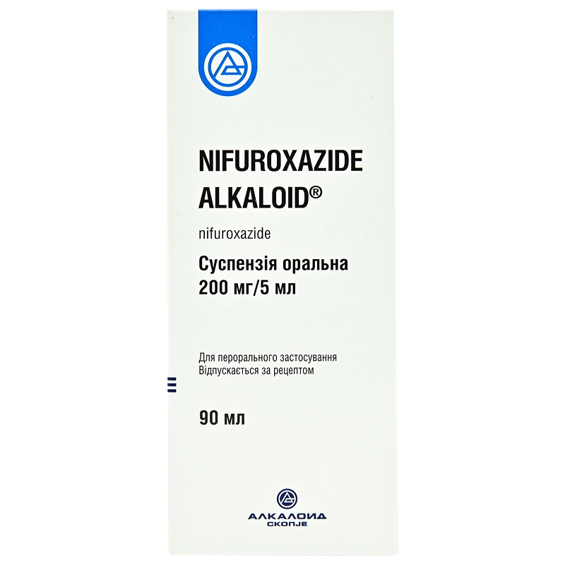 Ніфуроксазид Алкалоїд суспензія оральна 200 мг/ 5 мл флакон 90 мл